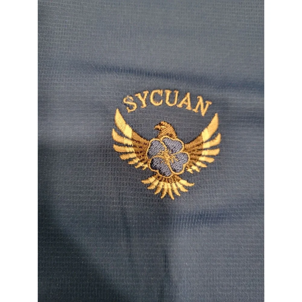 ONTOUR Polo Shirt Mens 2XL Blue Golf Embroidered Sycuan WebTech Performance‎